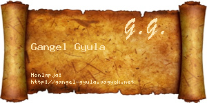 Gangel Gyula névjegykártya