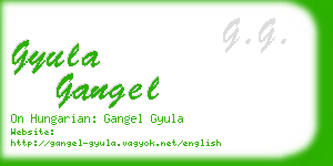 gyula gangel business card